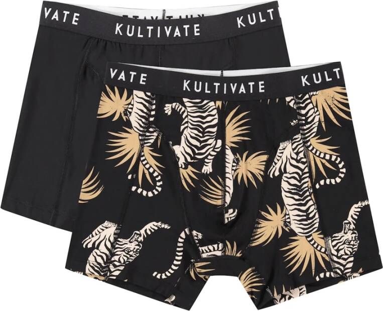 Kultivate Boxershort- Kltv U Tiger 2-Pack Zwart Heren