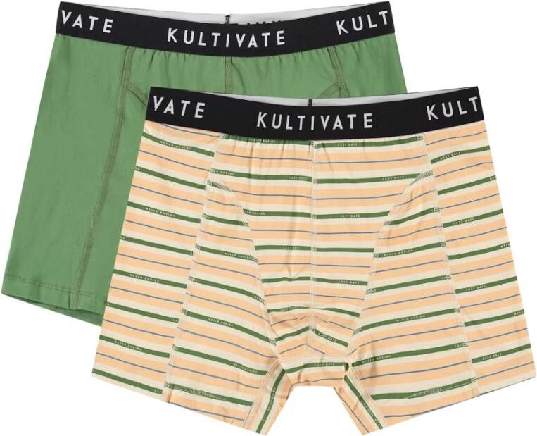 Kultivate Boxershort- Kltv U Vertigo 2-Pack Groen Heren