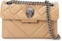 Kurt Geiger Bruine Mini Leren Schoudertas met Afwisselende Voorsteken Bruin Dames - Thumbnail 1