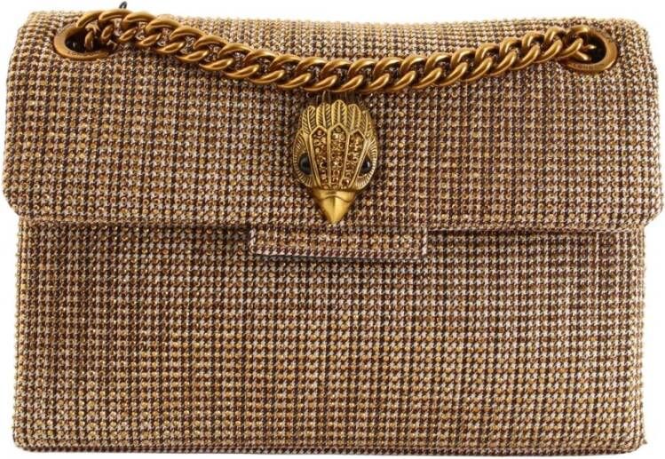 Kurt Geiger crossbody tas Mini Kensington met studs en pied-de-poule print zwart wit - Foto 4