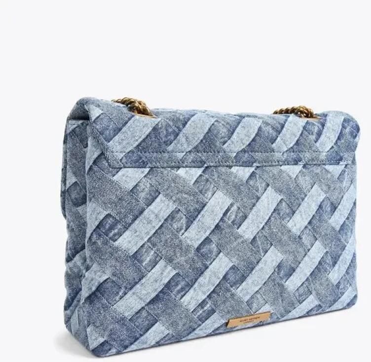 Kurt Geiger denim crossbody tas Kensington Large blauw - Foto 10