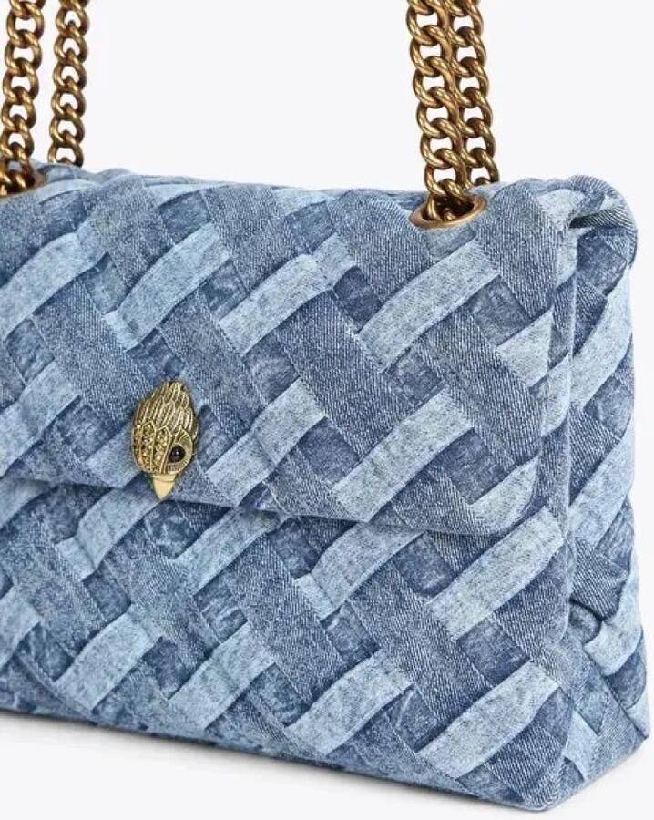 Kurt Geiger denim crossbody tas Kensington Large blauw - Foto 6