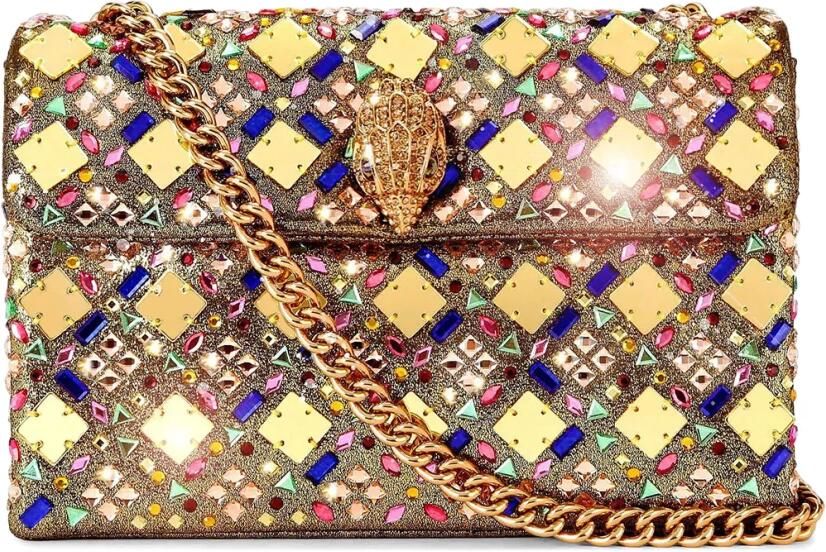 Kurt Geiger Crystal Kensington Tas met Gouden Adelaar Yellow Dames - Foto 5