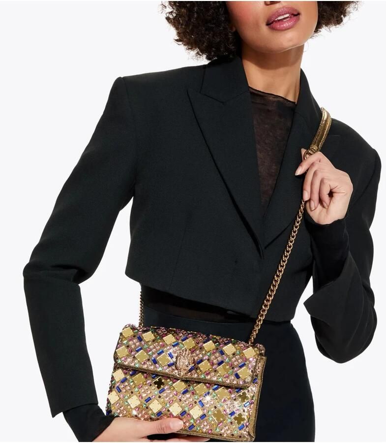 Kurt Geiger Crystal Kensington Tas met Gouden Adelaar Yellow Dames - Foto 4