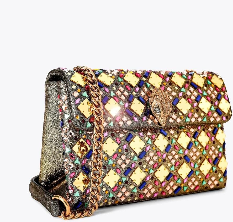 Kurt Geiger Crystal Kensington Tas met Gouden Adelaar Yellow Dames - Foto 2