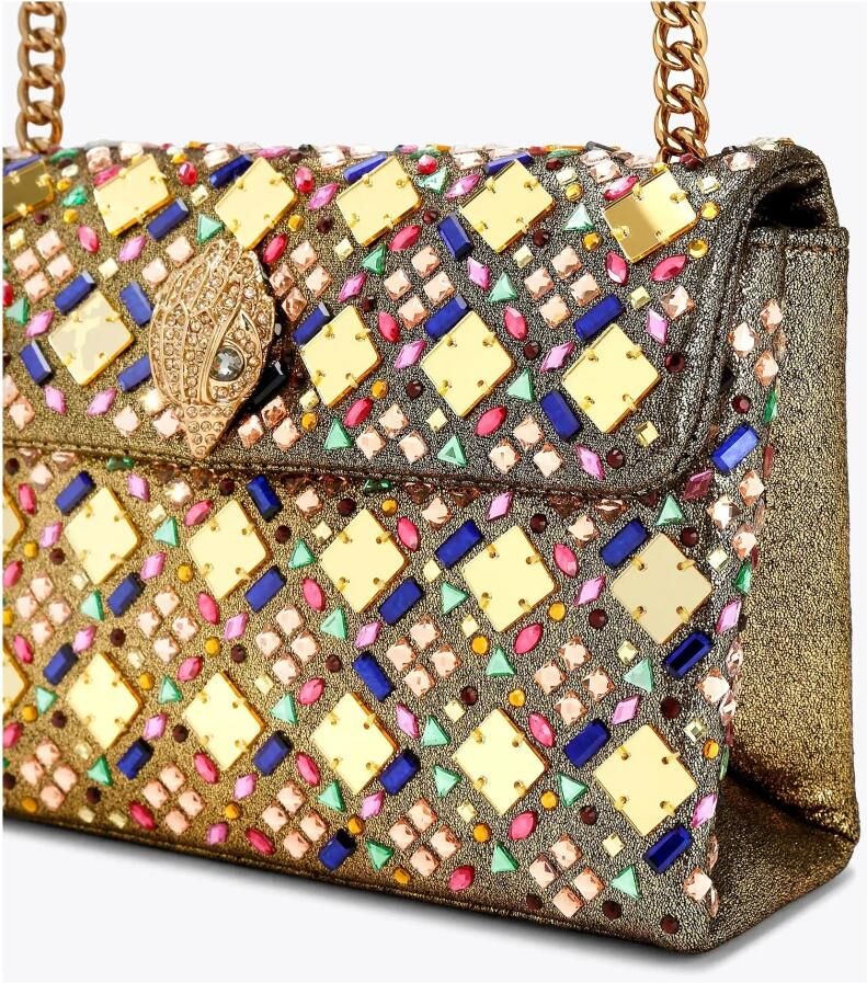 Kurt Geiger Crystal Kensington Tas met Gouden Adelaar Yellow Dames - Foto 3