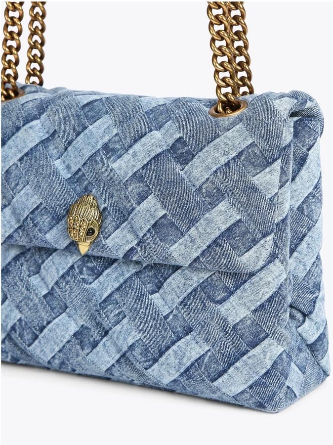 Kurt Geiger denim crossbody tas Kensington Large blauw - Foto 7