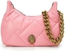Kurt Geiger Roze Leren Handtas Roze Dames