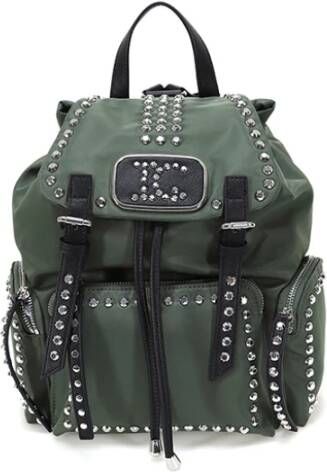 La Carrie Groene Stoffen Damesrugzak Art. 132M-Zs-120 Groen Dames