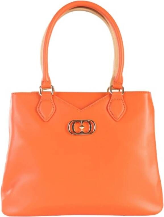 La Carrie Leren Handtas Orange Dames