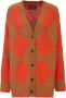 La DoubleJ Argyle Cardigan Stijlvol en Comfortabel Meerkleurig Dames - Thumbnail 1