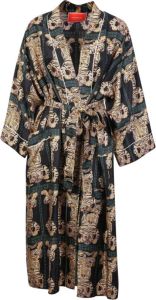La DoubleJ Elegante Zwarte Zijden Kimono Zwart Dames