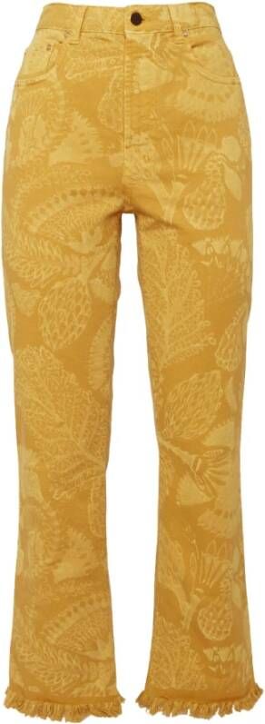 La DoubleJ Stijlvolle Crop Jeans Yellow Dames