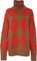 La DoubleJ Gezellige Alpaca Argyle Sweater Oranje Dames - Thumbnail 1