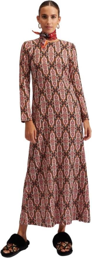 La DoubleJ Long Sleeve Swing Dress Rood Dames