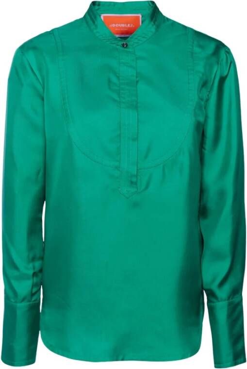 La DoubleJ Portofino Zijden Shirt Groen Dames