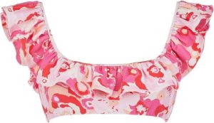 La DoubleJ Ruffle Bikini Top Roze Dames