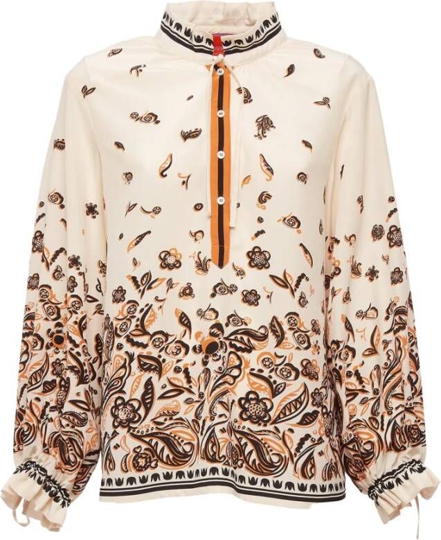 La DoubleJ Shirt en brutaal (geplaatst) Beige Dames