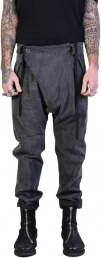 La Haine Inside Us Gewassen grijze flap ritsbroek Grijs Heren