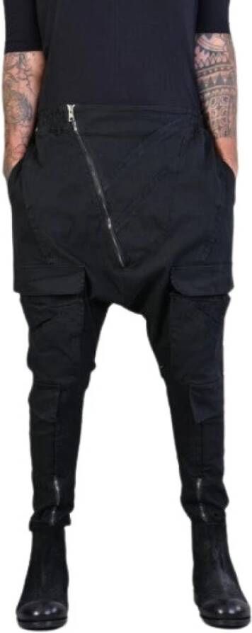 La Haine Inside Us Slim Fit Broek met Ritsdetails Zwart Heren
