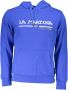 LA MARTINA Blauwe hoodie met borduurwerk en contrastdetails Blue Heren - Thumbnail 1