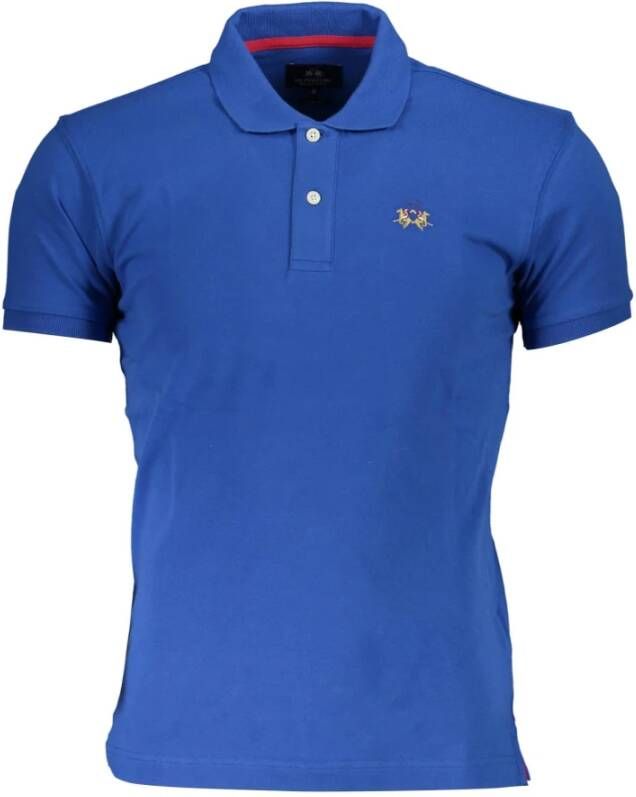 LA MARTINA Blue Polo Shirt Blauw Heren