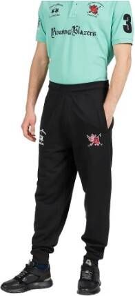 LA MARTINA Sportieve joggingbroek voor heren met unieke borduursels Black Heren