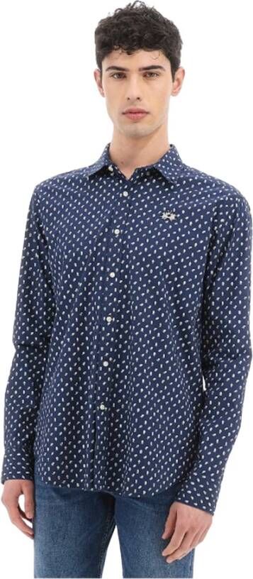 LA MARTINA Casual overhemd Blauw Heren
