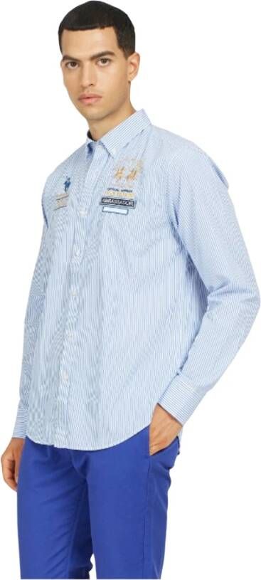 LA MARTINA Casual overhemd Blauw Heren