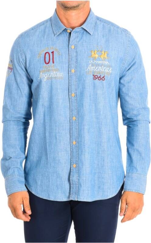 LA MARTINA Casual Shirts Blauw Heren