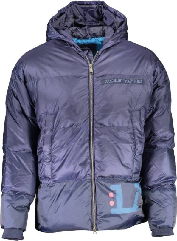 LA MARTINA Blauwe Verenjas met Capuchon en Contrasterende Details Blue Heren