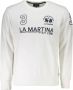 LA MARTINA Elegant wit sweatshirt met geborduurde ronde hals White Heren - Thumbnail 1