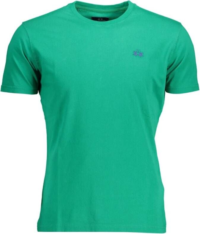 LA MARTINA Groen Katoenen T-Shirt Korte Mouw Regular Fit Groen Heren