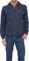 LA MARTINA Blauwe Katoenen Sweater met Capuchon en Rits Blauw Heren - Thumbnail 3