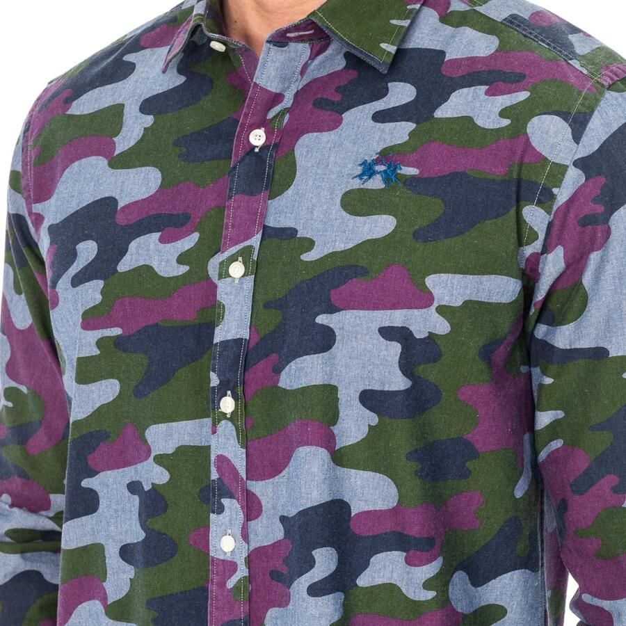 LA MARTINA Multicolor Camouflage Overhemd met Lange Mouwen Multicolor Heren