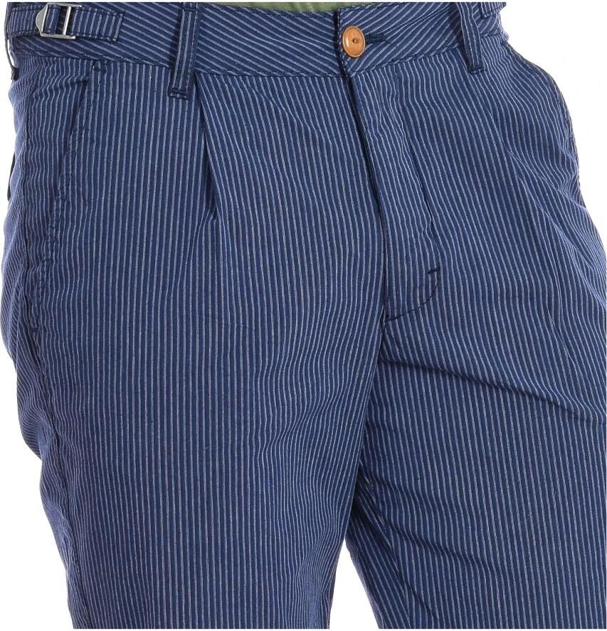 LA MARTINA Blauw Gestreepte Bermuda Shorts Blue Heren