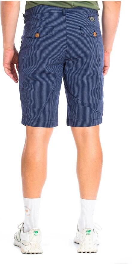 LA MARTINA Blauw Gestreepte Bermuda Shorts Blue Heren - Foto 2