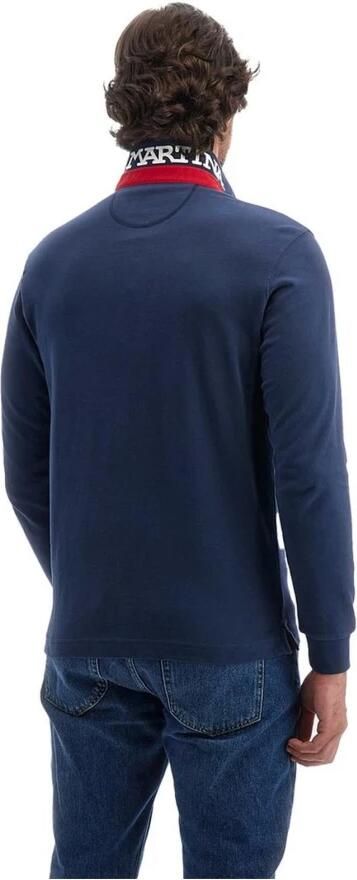 LA MARTINA Blauw Katoenen Polo Shirt met Lange Mouwen Blue Heren - Foto 3