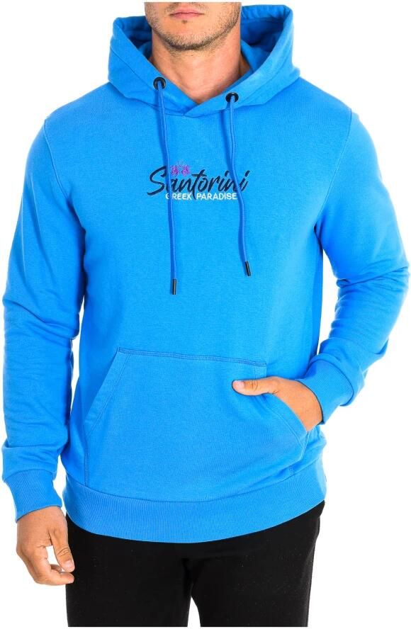 LA MARTINA Blauwe hoodie met geborduurd logo Blue Heren - Foto 3