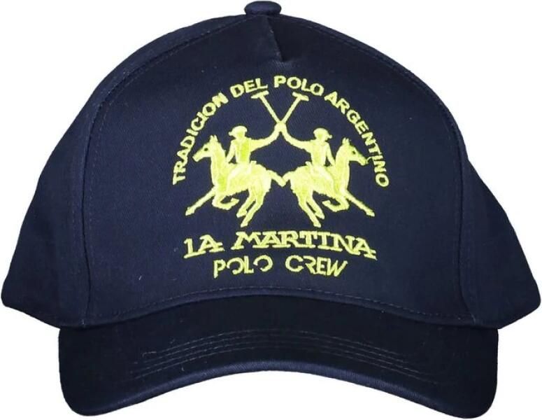 LA MARTINA Blauwe Katoenen Hoeden & Petten met Klep Blue Heren
