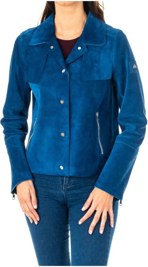 LA MARTINA Blauwe Lange Mouw Jas met Drukknoopsluiting Blue Dames - Foto 3