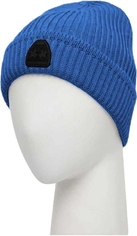 LA MARTINA Polyester Beanie met Rubber Logo Blue Heren - Foto 2