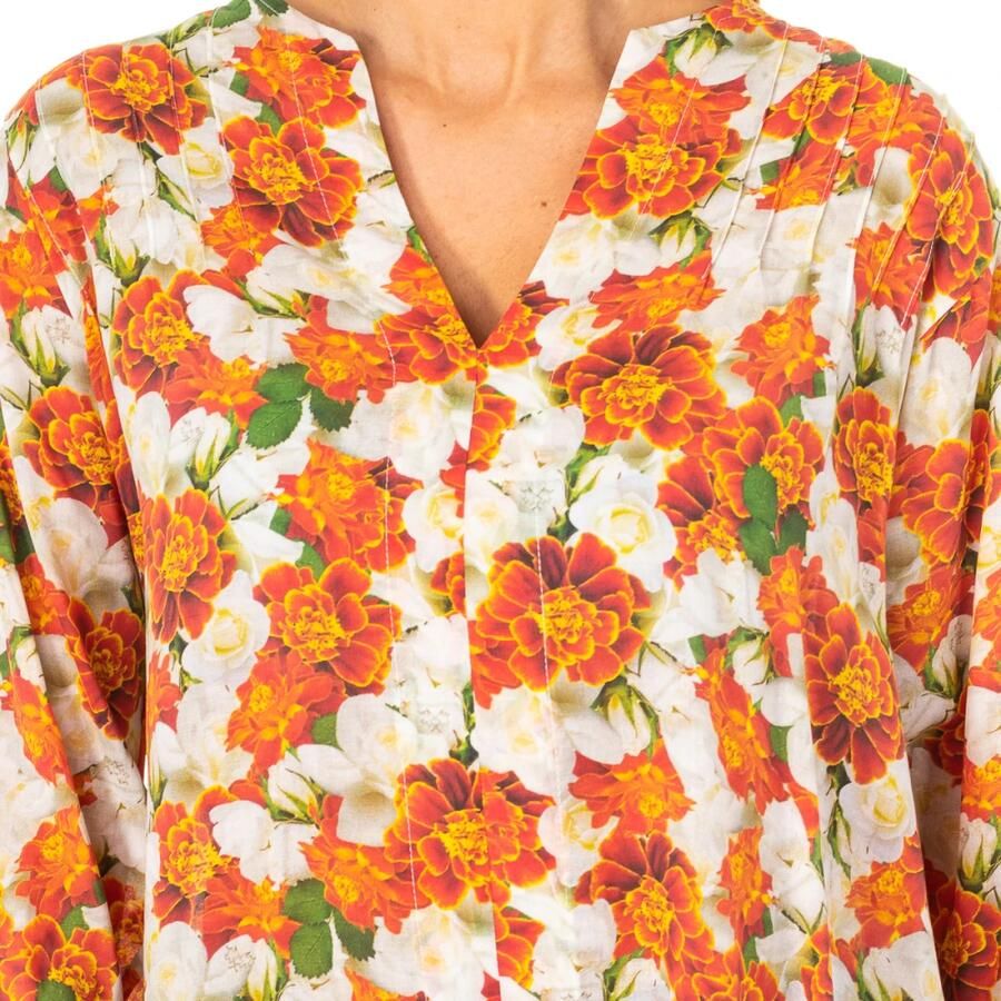 LA MARTINA Blouse met bloemendesign en 3 4 mouwen Multicolor Dames