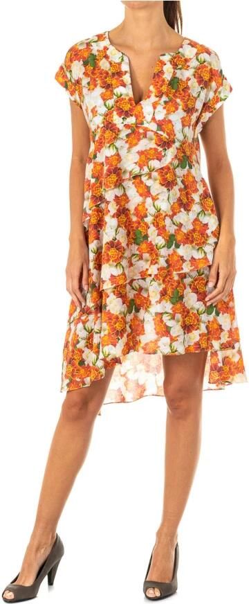 LA MARTINA Bloemenprint Jurk met Wijde Mouwen Multicolor Dames - Foto 3