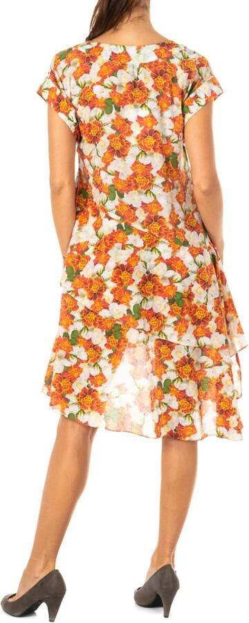 LA MARTINA Bloemenprint Jurk met Wijde Mouwen Multicolor Dames - Foto 2