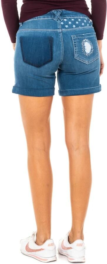 LA MARTINA Denim Shorts met Geborduurd Ontwerp Blue Dames - Foto 2