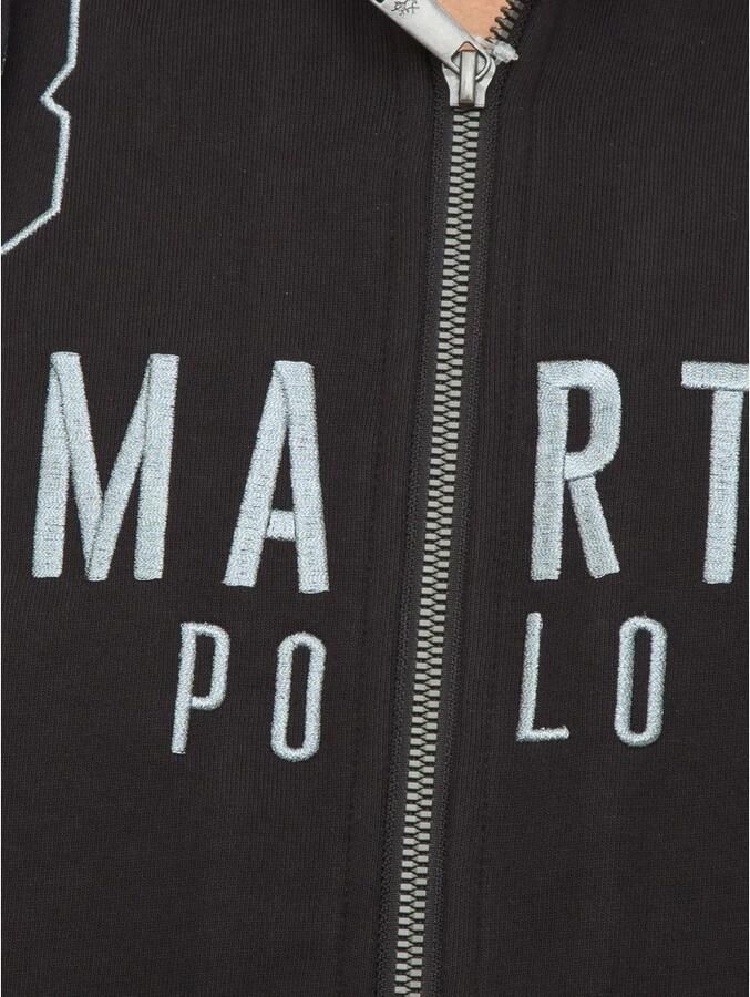 LA MARTINA Diagon Nero Full Zip Sweatshirt Black Heren - Foto 3