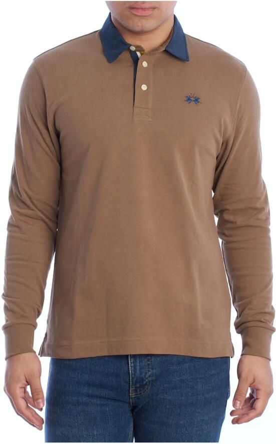 LA MARTINA Elegante polo met lange mouwen Brown Heren - Foto 3