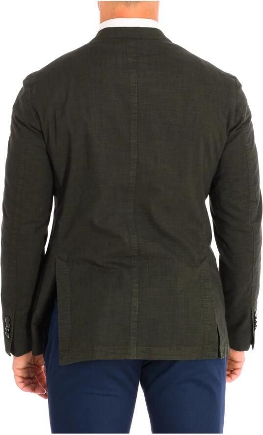 LA MARTINA Donkergroene Americana Jas met Lange Mouwen Green Heren - Foto 2