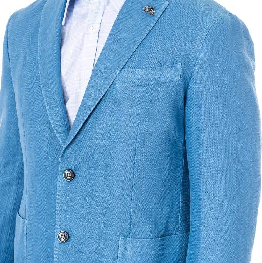 LA MARTINA Blauwe Americana Jas met Lange Mouwen Blue Heren